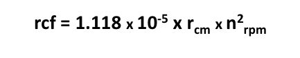 rpm to g formula